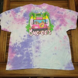 Buc-ee's Purple & Pink Tie-Dye Tee - Size 2XL